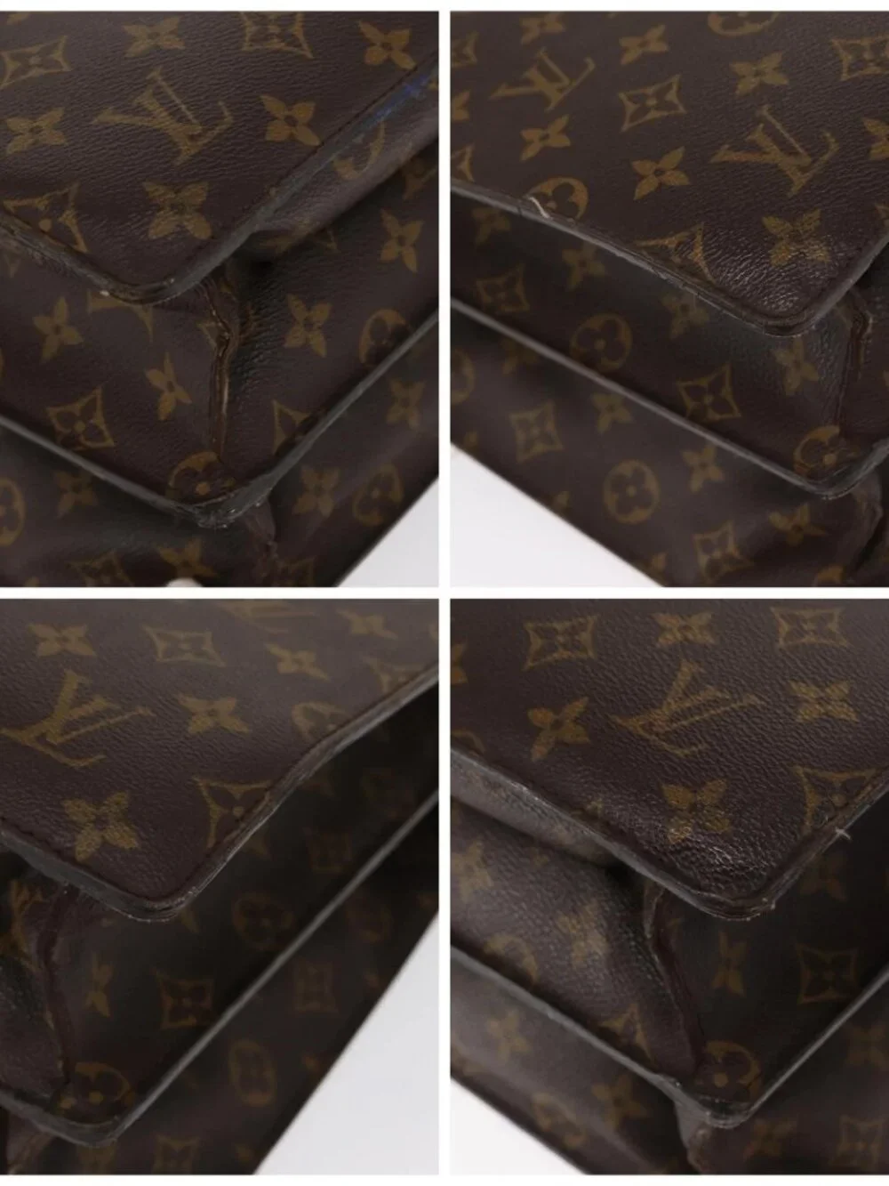 LOUIS VUITTON Monogram Serviette Fermoir Business Bag M53305 LV Auth bs32213